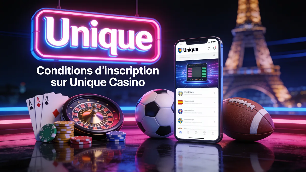 Conditions d'inscription sur Unique Casino pour les joueurs en France